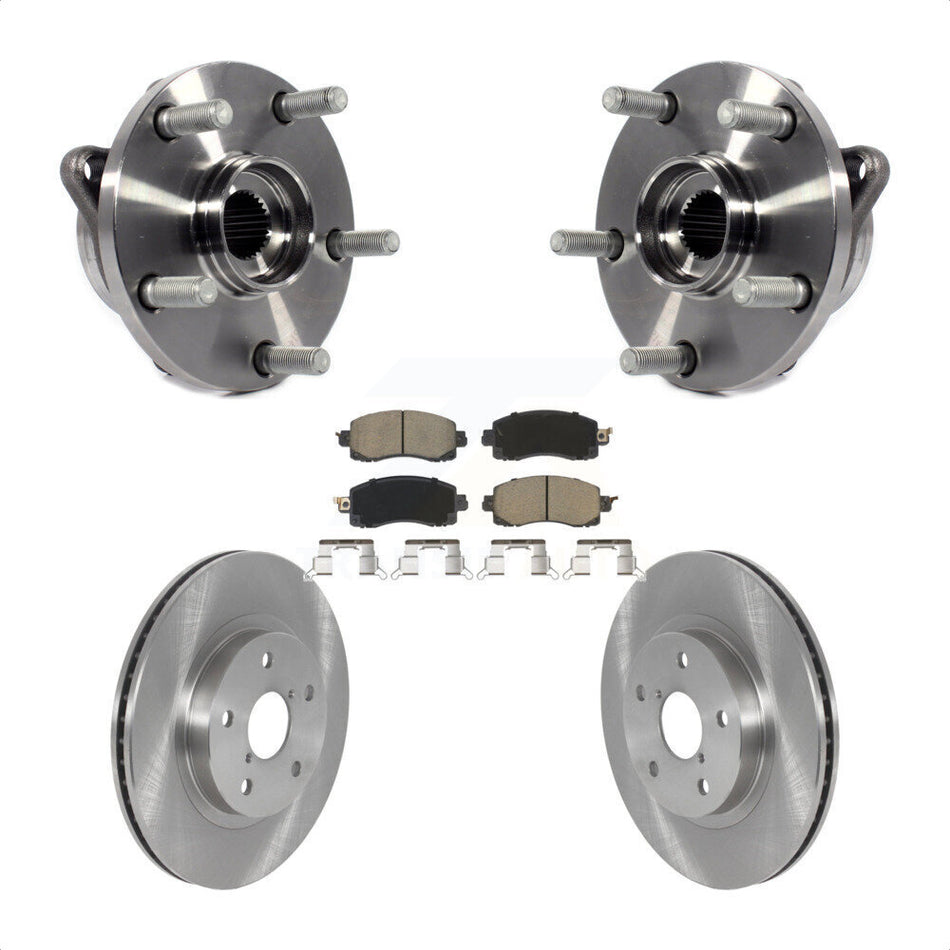 Front Hub Bearing Assembly With Disc Brake Rotors And Ceramic Pads Kit For Subaru Forester KBB-122855