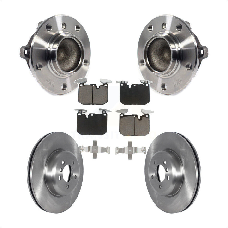Front Hub Bearing Assembly With Disc Brake Rotors And Ceramic Pads Kit For BMW 435i 335i Gran Coupe 340i ActiveHybrid 3 KBB-122859