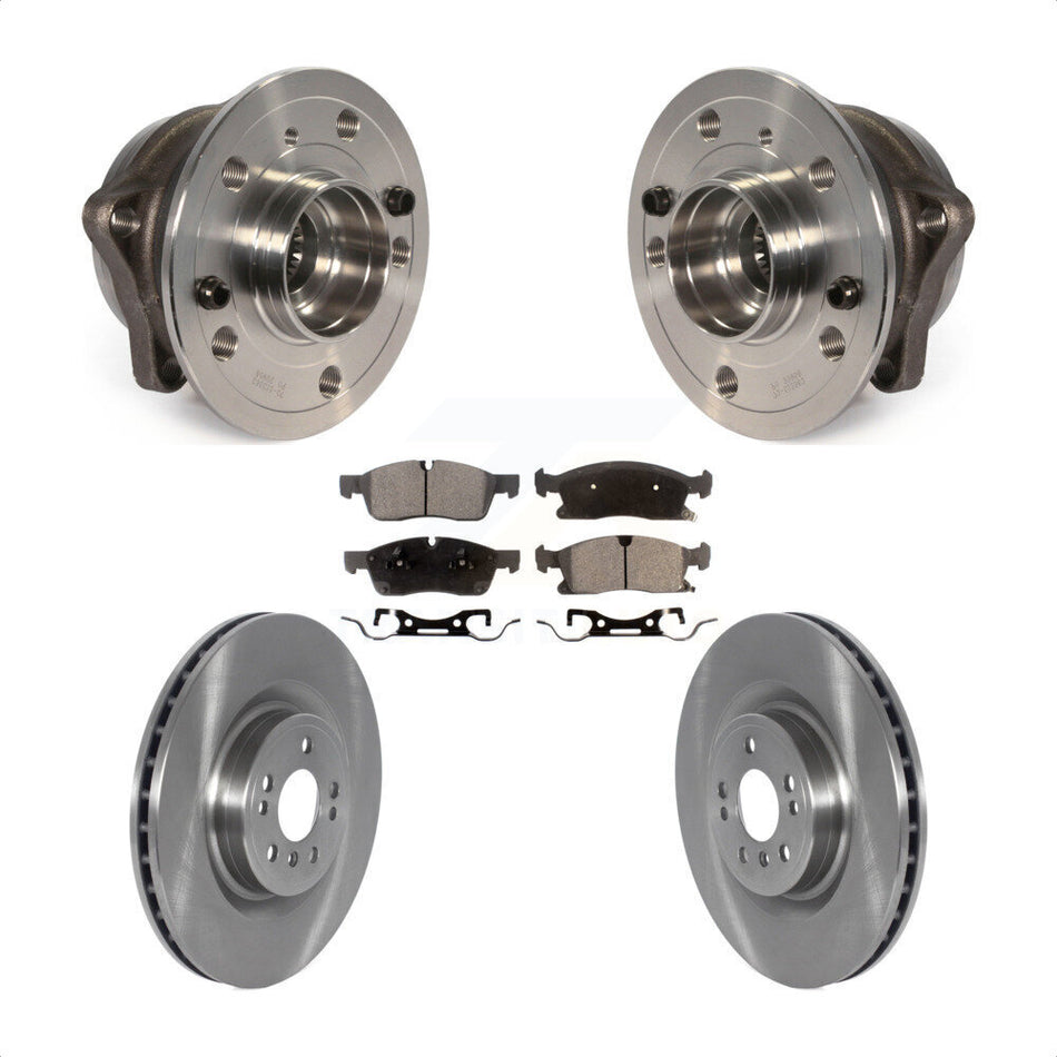 Front Hub Bearing Assembly With Disc Brake Rotors And Semi-Metallic Pads Kit For Mercedes-Benz ML350 GLE350 ML400 GLE400 ML250 GLE300d KBB-122868