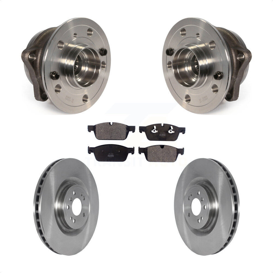 Front Hub Bearing Assembly With Disc Brake Rotors And Semi-Metallic Pads Kit For Mercedes-Benz ML550 GLE550e KBB-122870