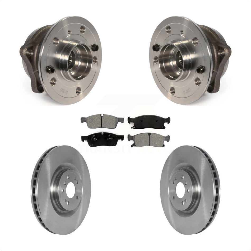 Front Hub Bearing Assembly With Disc Brake Rotors And Semi-Metallic Pads Kit For Mercedes-Benz ML350 GLS450 GL450 GL350 ML400 ML250 KBB-122878