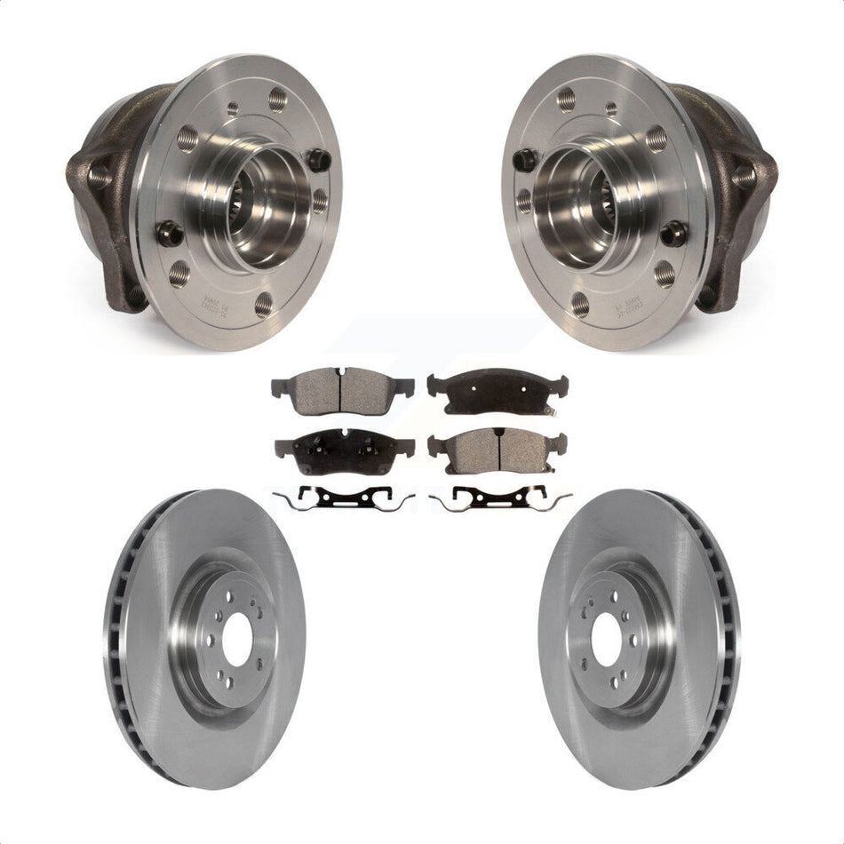 Front Hub Bearing Assembly With Disc Brake Rotors And Ceramic Pads Kit For Mercedes-Benz ML350 GLS450 GL450 GL350 ML400 ML250 KBB-122884