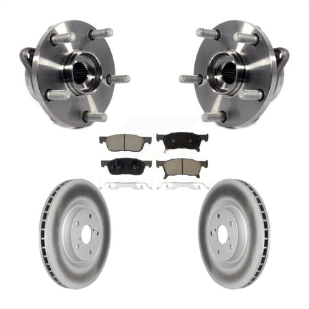 Front Hub Bearing Assembly Coated Disc Brake Rotor & Pads Kit For 2019-2023 Subaru Ascent KBB-123084