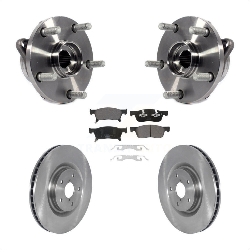 Front Hub Bearing Assembly With Disc Brake Rotors And Ceramic Pads Kit For 2019 Subaru Ascent KBB-123117