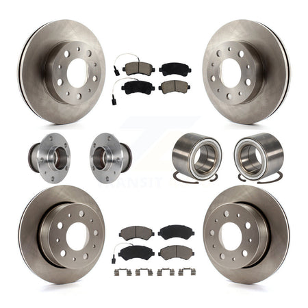 Front Rear Hub Bearing Disc Brake Rotor & Pad Kit (10Pc) For Ram ProMaster 2500 3500 1500 KBB-123286