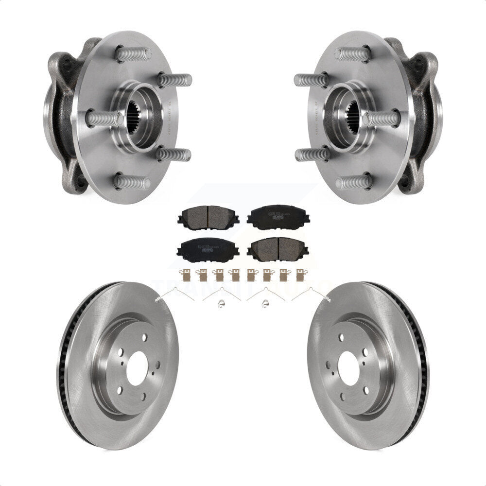 Front Hub Bearing Assembly Disc Brake Rotor & Pad Kit For Toyota Camry Lexus ES250 Avalon KBB-123395