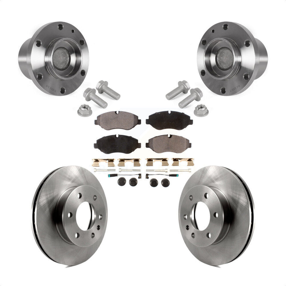 Front Hub Bearing Assembly Disc Brake Rotor Pad Kit For Sprinter 2500 Mercedes-Benz Dodge KBB-123398