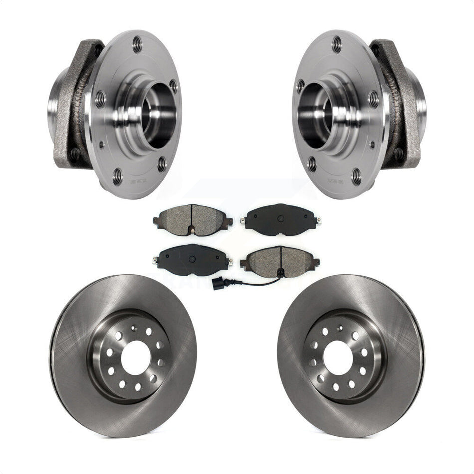 Front Hub Bearing Assembly Disc Brake Rotors And Pads Kit For Audi A3 Sportback e-tron KBB-123409