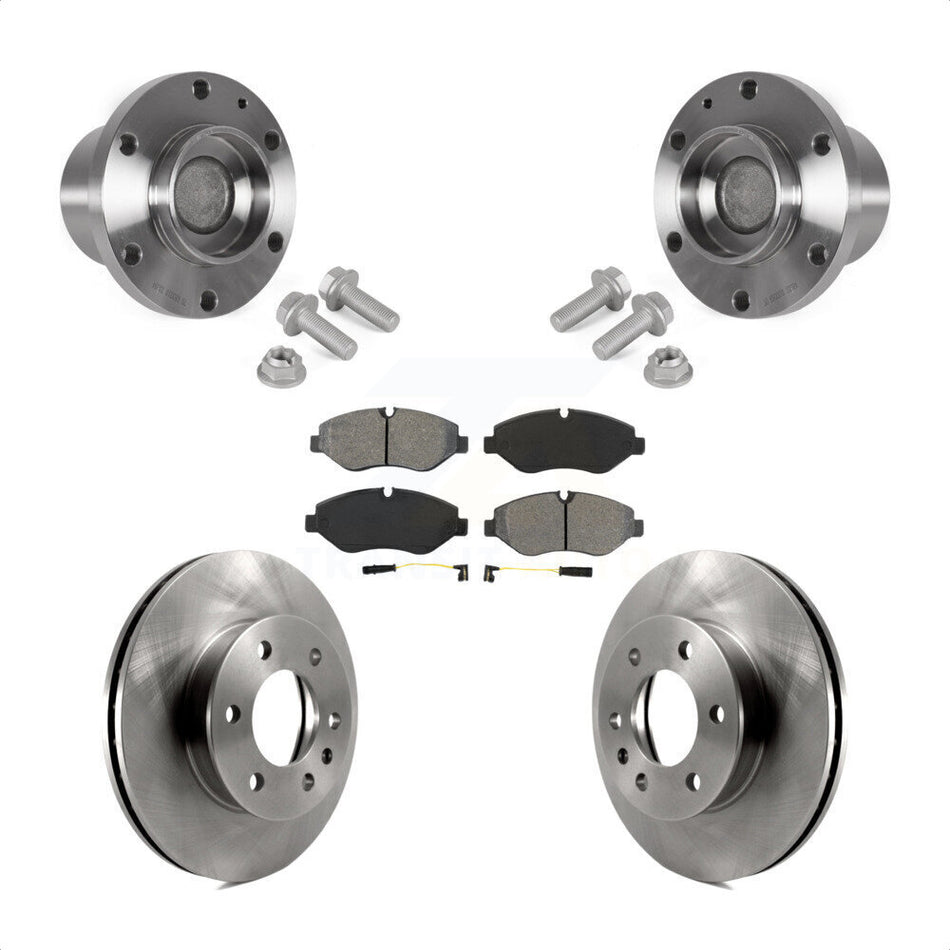 Front Hub Bearing Assembly Disc Brake Rotor Pad Kit For Sprinter 2500 Mercedes-Benz Dodge KBB-123413