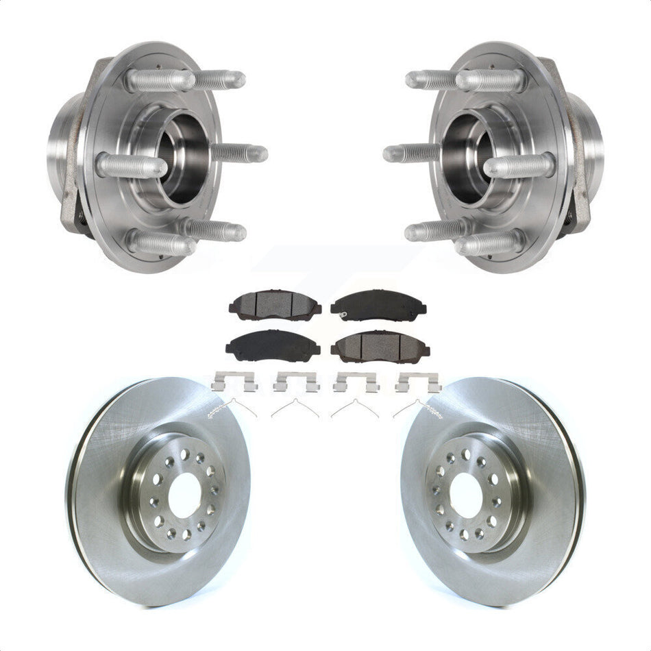 Front Hub Bearing Assembly With Disc Brake Rotors And Semi-Metallic Pads Kit For Cadillac XT5 Buick Enclave KBB-123418