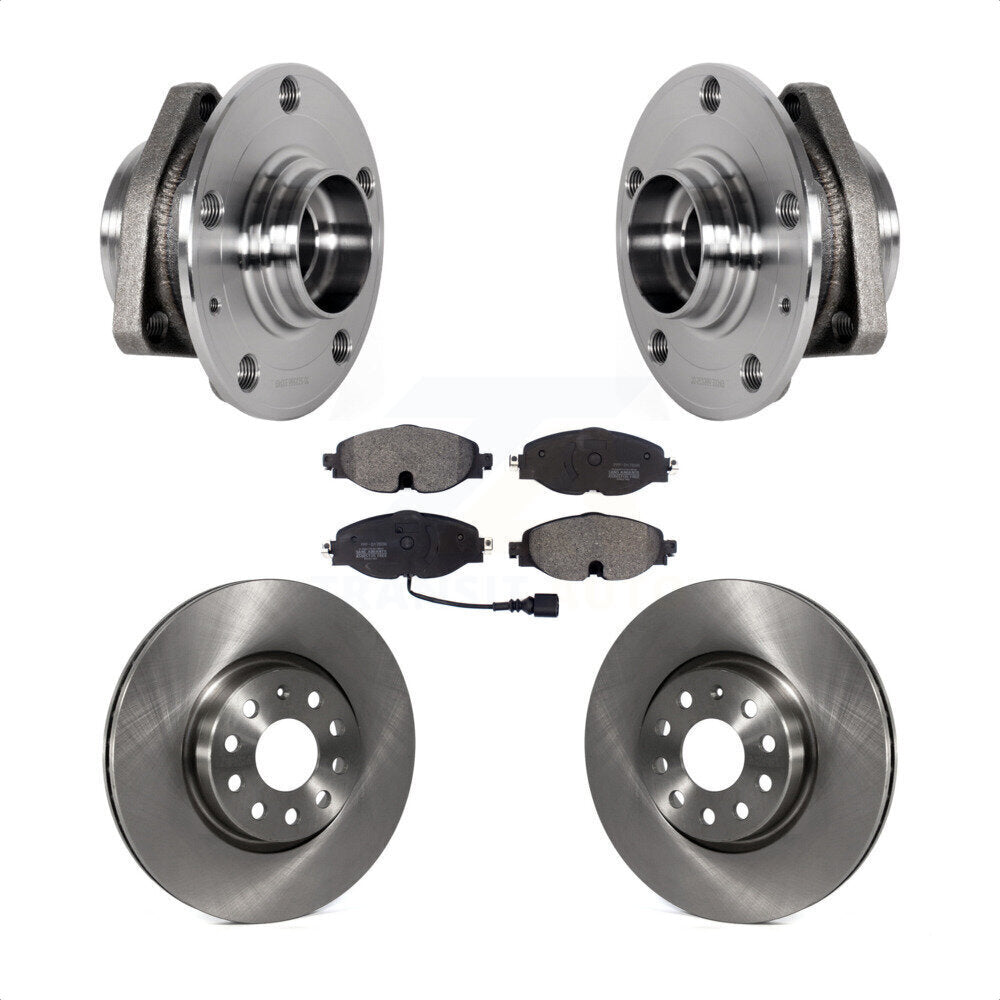 Front Hub Bearing Assembly Disc Brake Rotors And Pads Kit For Audi A3 Sportback e-tron KBB-123429