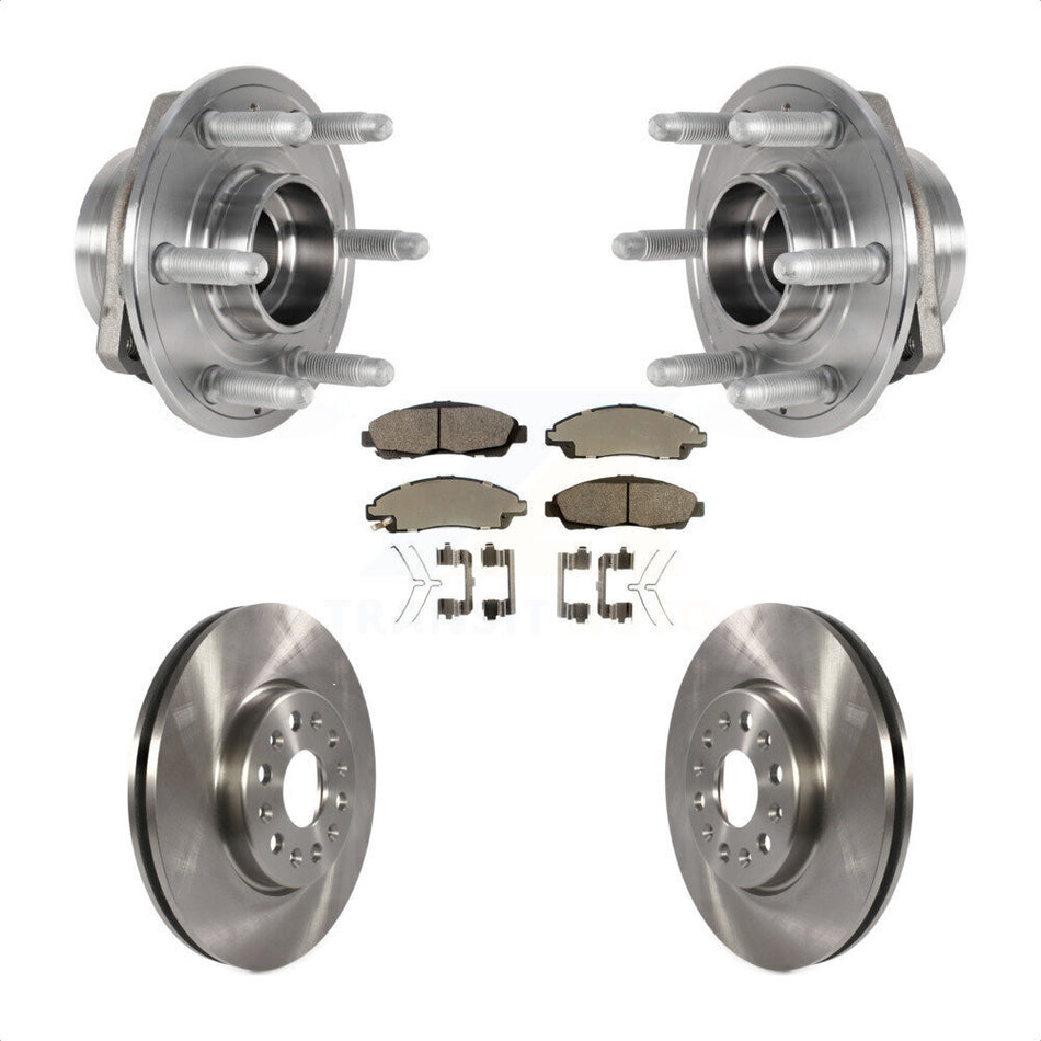 Front Hub Bearing Assembly With Disc Brake Rotors And Semi-Metallic Pads Kit For Chevrolet Traverse GMC Acadia Buick Enclave KBB-123434