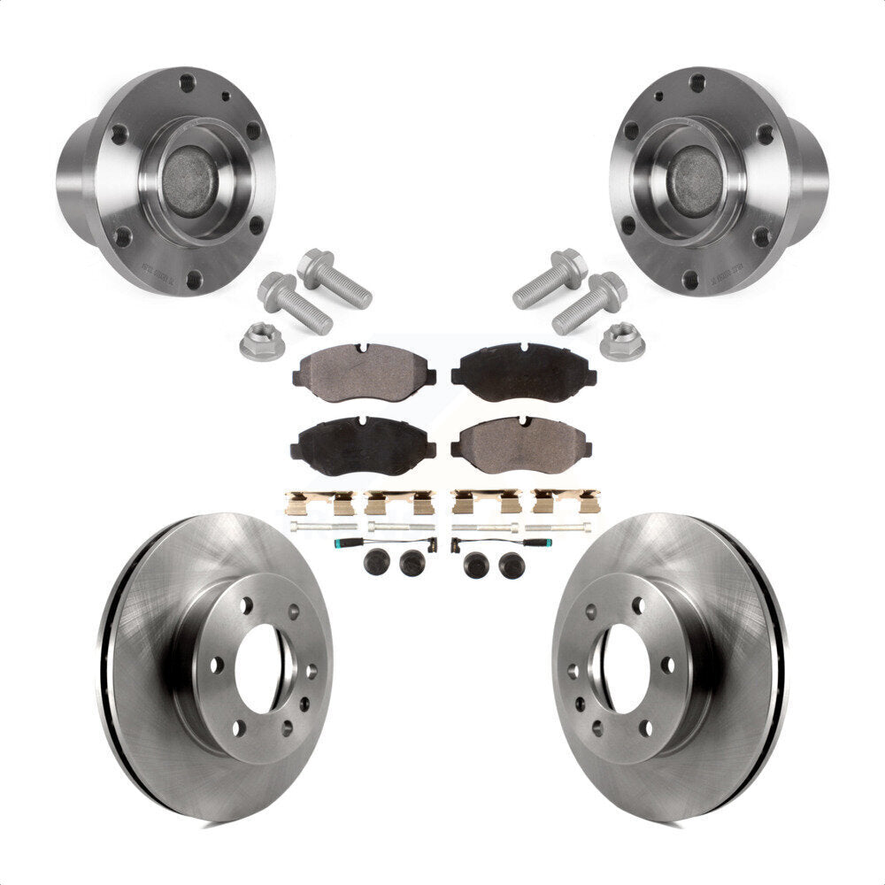 Front Hub Bearing Assembly Disc Brake Rotor Pad Kit For Sprinter 2500 Mercedes-Benz Dodge KBB-123441