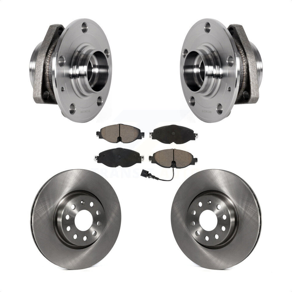 Front Hub Bearing Assembly Disc Brake Rotors And Pads Kit For Audi A3 Sportback e-tron KBB-123446