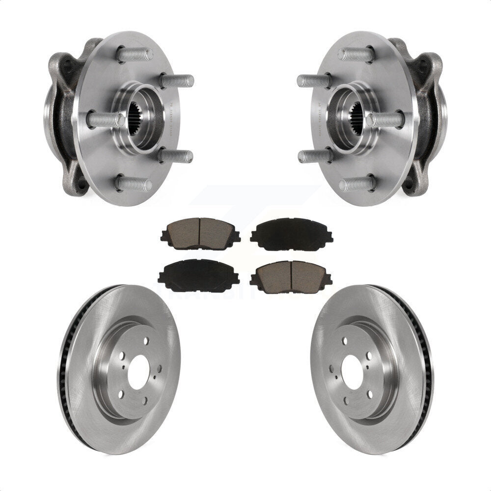 Front Hub Bearing Assembly Disc Brake Rotor & Pad Kit For Toyota Camry Lexus ES250 Avalon KBB-123448