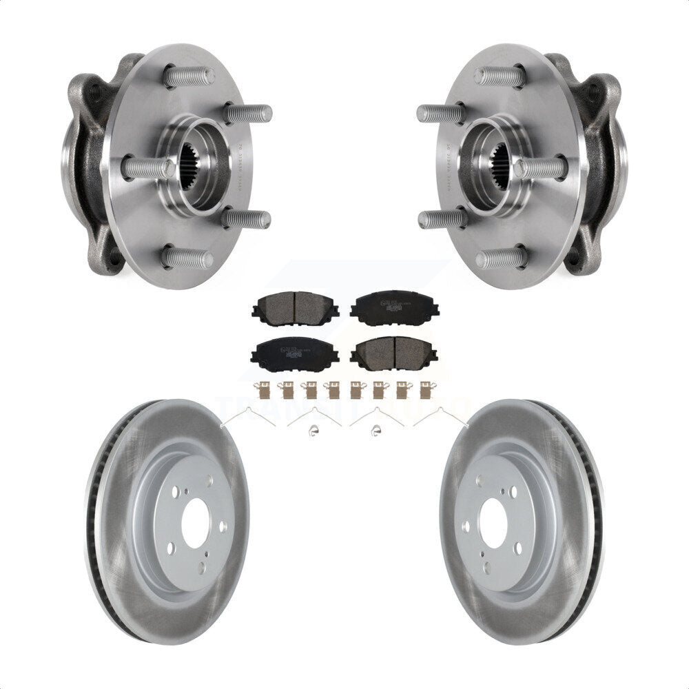 Front Hub Bearing Assembly Coated Brake Rotor Pad Kit For Toyota Camry Lexus ES250 Avalon KBB-123483