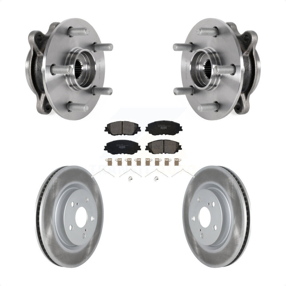 Front Hub Bearing Assembly Coated Brake Rotor Pad Kit For Toyota Camry Lexus ES250 Avalon KBB-123483