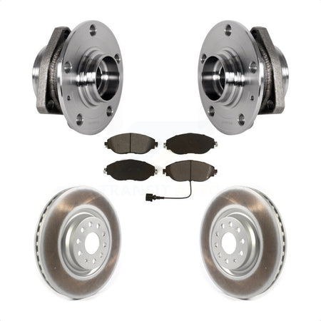 Front Hub Bearing Coat Brake Rotor Pad Kit For 15-20 Audi S3 With 80mm Pilot Diameter KBB-123534