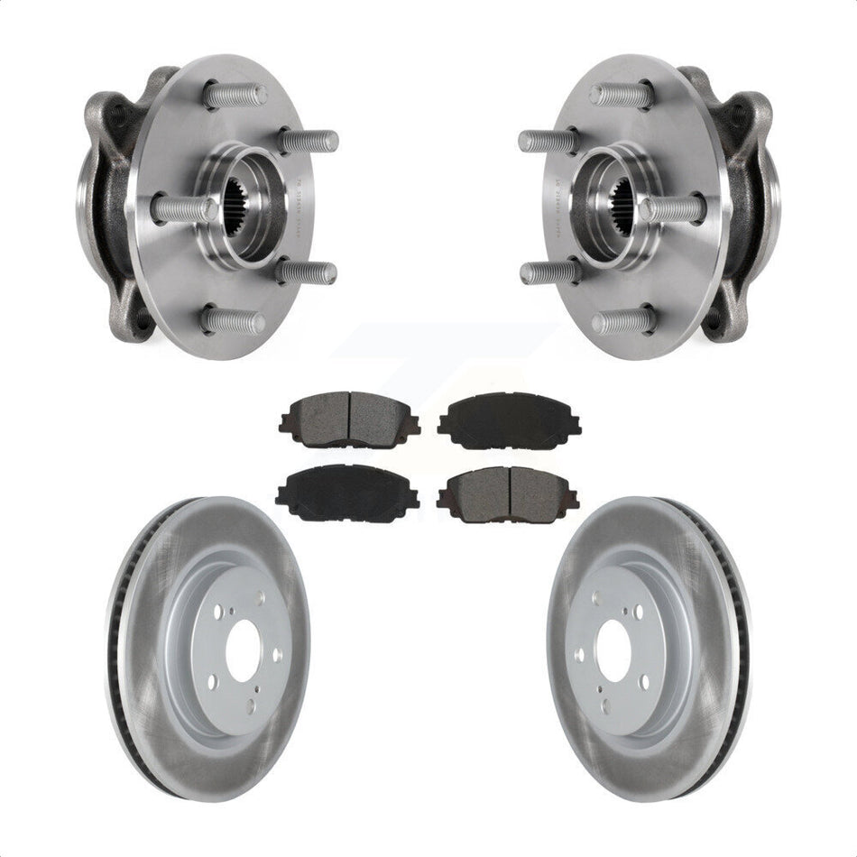 Front Hub Bearing Assembly Coated Brake Rotor Pad Kit For Toyota Camry Lexus ES250 Avalon KBB-123535