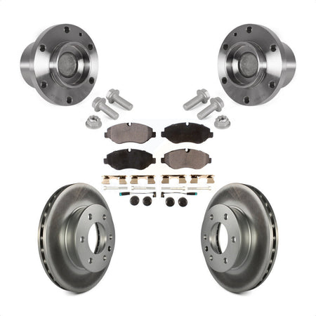 Front Hub Bearing Assembly Coat Brake Rotor Pad Kit For Sprinter 2500 Mercedes-Benz Dodge KBB-123583