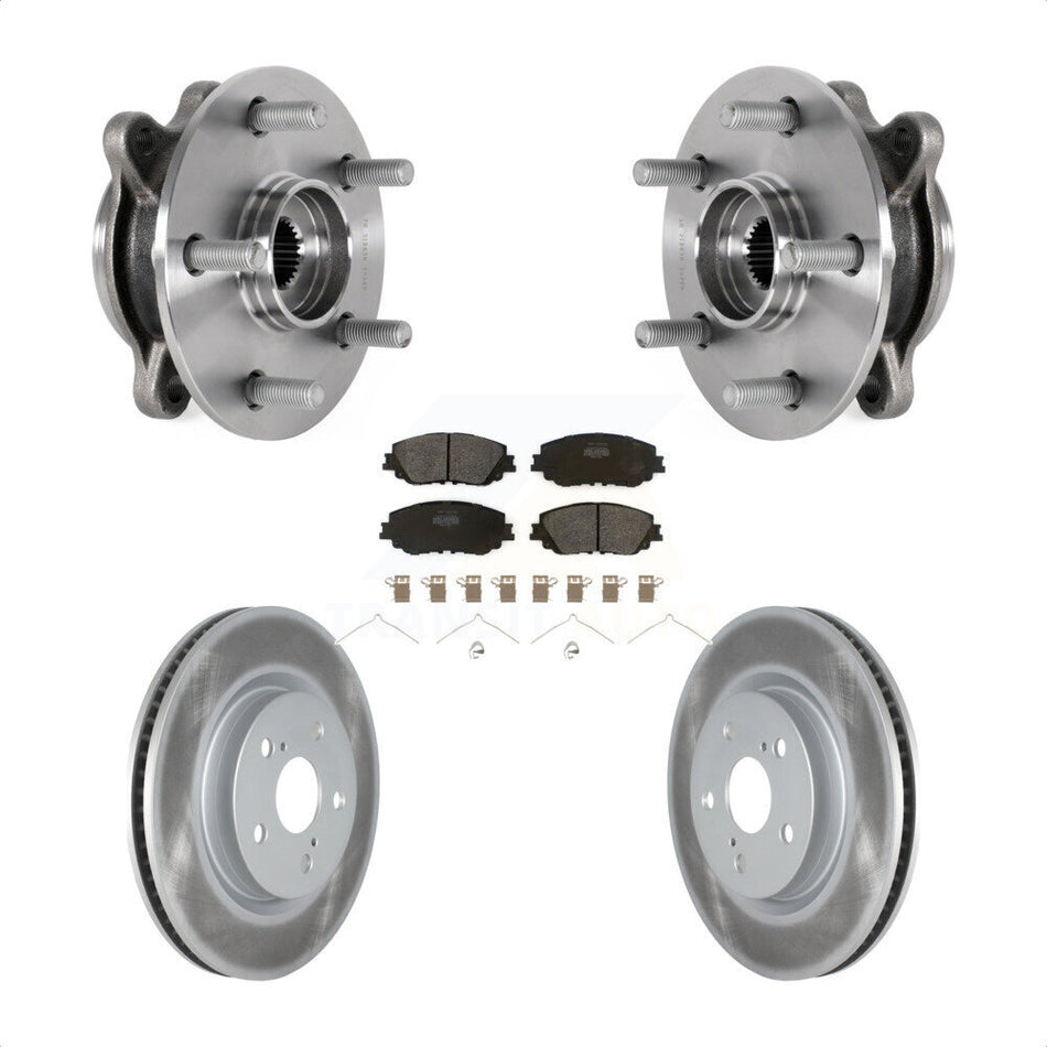 Front Hub Bearing Assembly Coated Brake Rotor Pad Kit For Toyota Camry Lexus ES250 Avalon KBB-123596