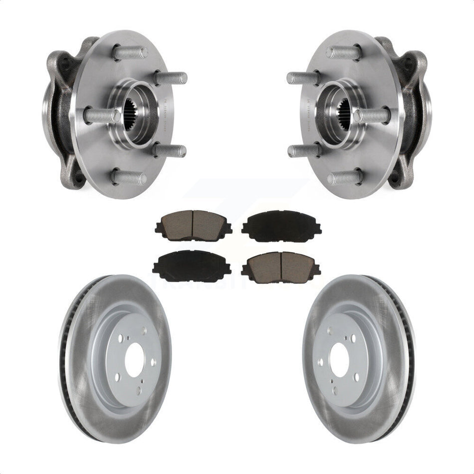 Front Hub Bearing Assembly Coated Brake Rotor Pad Kit For Toyota Camry Lexus ES250 Avalon KBB-123656