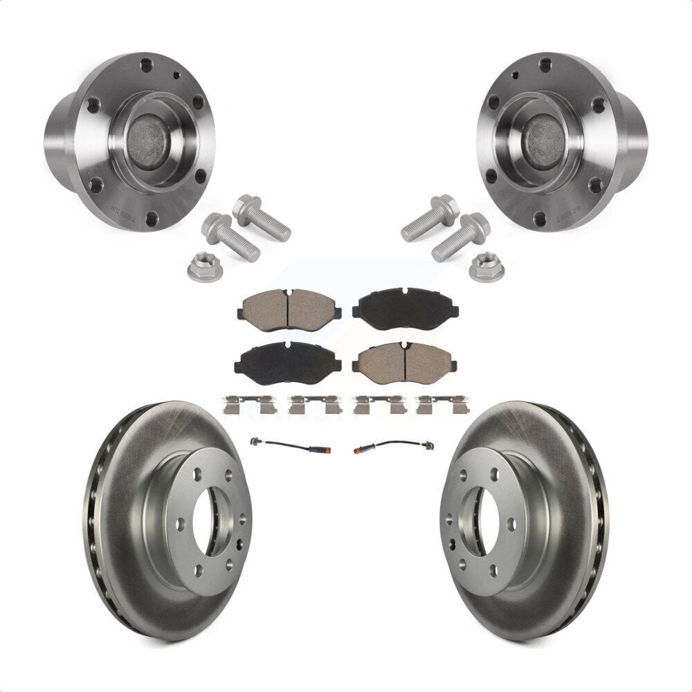 Front Hub Bearing Assembly Coat Brake Rotor Pad Kit For Sprinter 2500 Mercedes-Benz Dodge KBB-123660