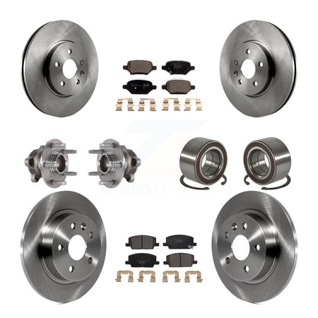 Front Rear Hub Bearing Brake Rotor And Pad Kit (10Pc) For Buick Encore Chevrolet Trax FWD KBB-124269