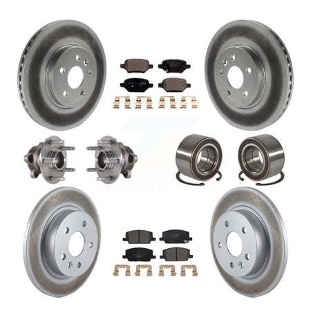 Front Rear Hub Bearing Coated Brake Rotor Pads Kit (10Pc) For Buick Encore Chevrolet Trax KBB-124893