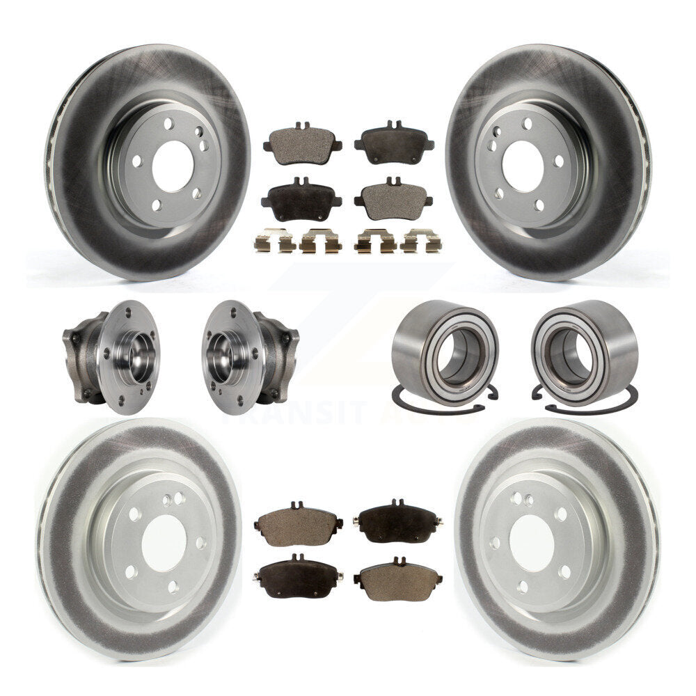 Front Rear Hub Bearing Coated Brake Rotor Pads Kit (10Pc) For Mercedes-Benz GLA250 CLA250 KBB-124900