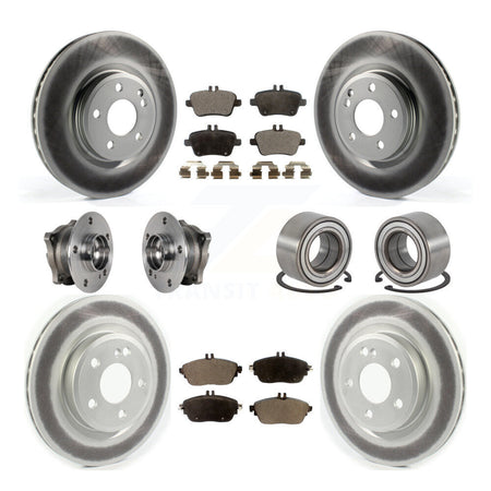 Front Rear Hub Bearing Coated Brake Rotor Pads Kit (10Pc) For Mercedes-Benz GLA250 CLA250 KBB-124900
