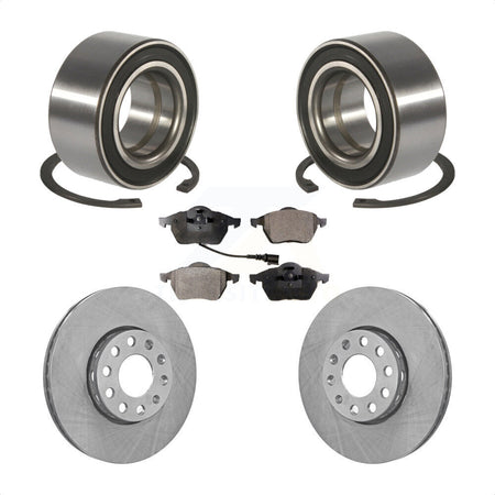 Front Wheel Bearing Disc Brake Rotors And Semi-Metallic Pads Kit For Audi A6 Quattro 100 KBB-124996