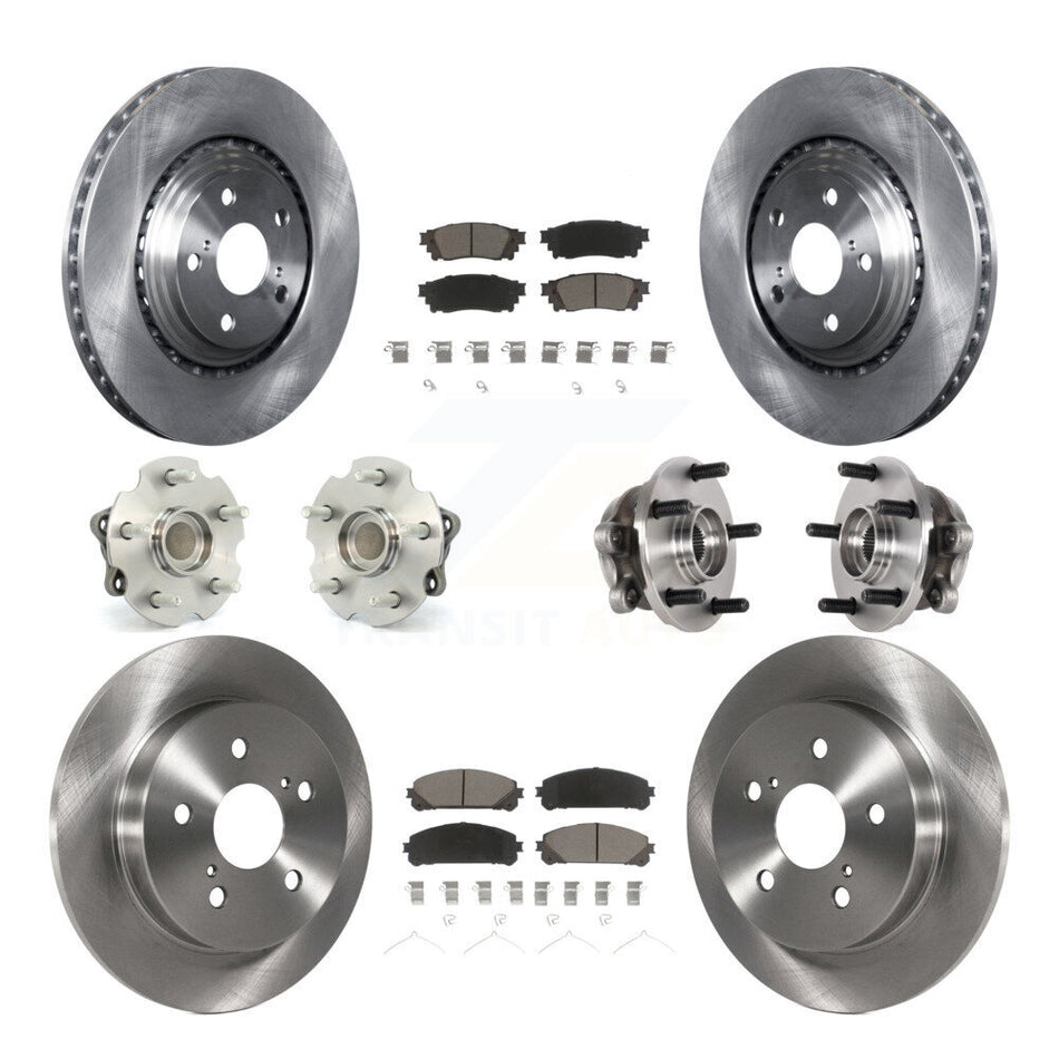 Front Rear Hub Bearing Disc Brake Rotor Pads Kit (10Pc) For Lexus NX300 NX200t NX300h FWD KBB-125124