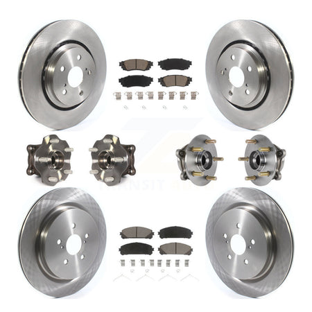 Front Rear Hub Bearing Brake Rotor & Pad Kit (10Pc) For Lexus RX350 RX450h RX350L RX450hL KBB-125173