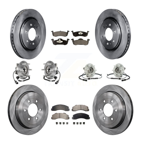 Front Rear Hub Bearing Brake Rotor & Pad Kit (10Pc) For Ford Expedition Lincoln Navigator KBB-125257