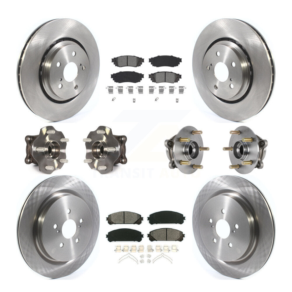 Front Rear Hub Bearing Brake Rotor & Pad Kit (10Pc) For Lexus RX350 RX450h RX350L RX450hL KBB-125285