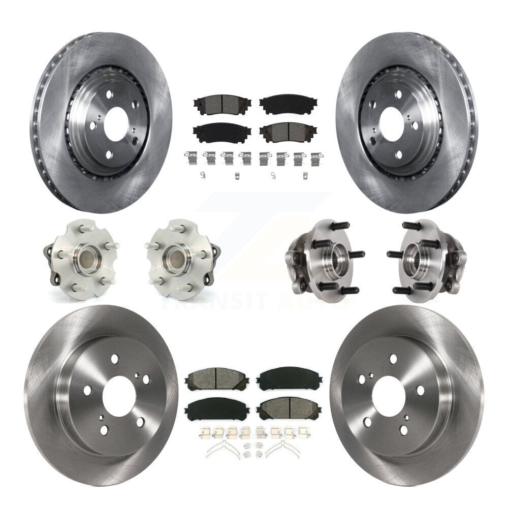 Front Rear Hub Bearing Disc Brake Rotor Pads Kit (10Pc) For Lexus NX300 NX200t NX300h FWD KBB-125289