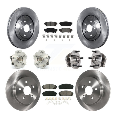 Front Rear Hub Bearing Disc Brake Rotor Pads Kit (10Pc) For Lexus NX300 NX200t NX300h FWD KBB-125289