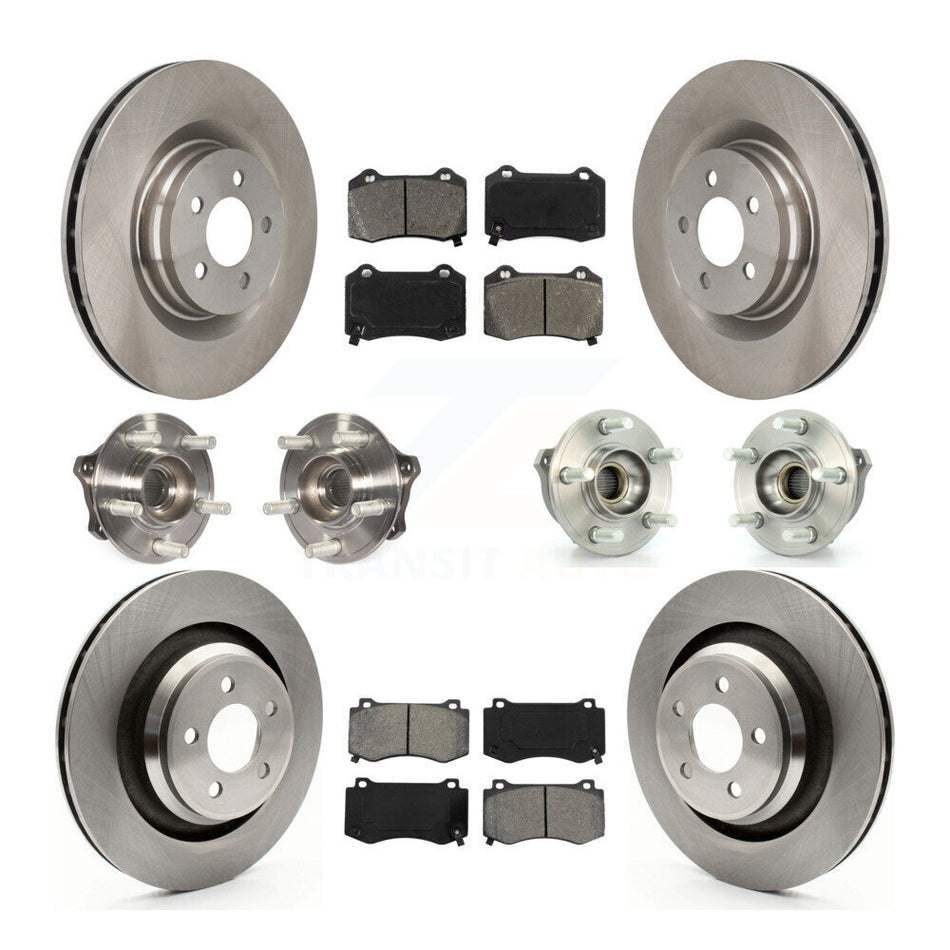 Front Rear Hub Bearing Disc Brake Rotors And Pads Kit (10Pc) For Dodge Challenger Charger KBB-125304
