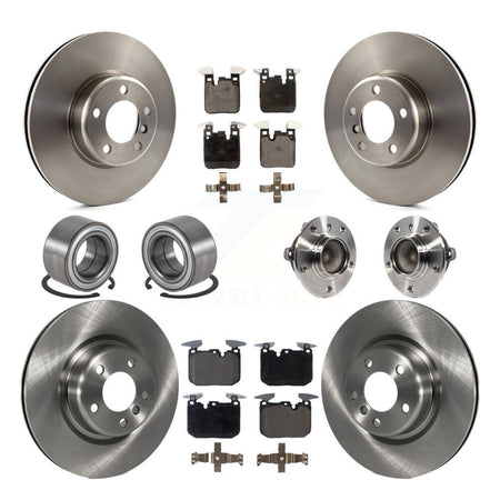 Front Rear Wheel Hub Bearing Disc Brake Rotor And Pad Shoe Kit (10Pc) For BMW M235i M240i KBB-125431