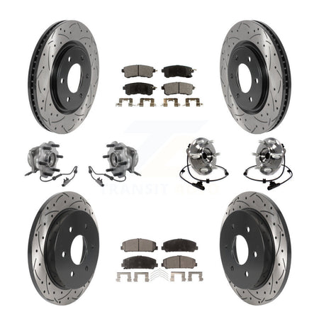 Front Rear Hub Bearing Coat Brake Rotor Pad Kit (10Pc) For Nissan Armada With Solid KBB-125712