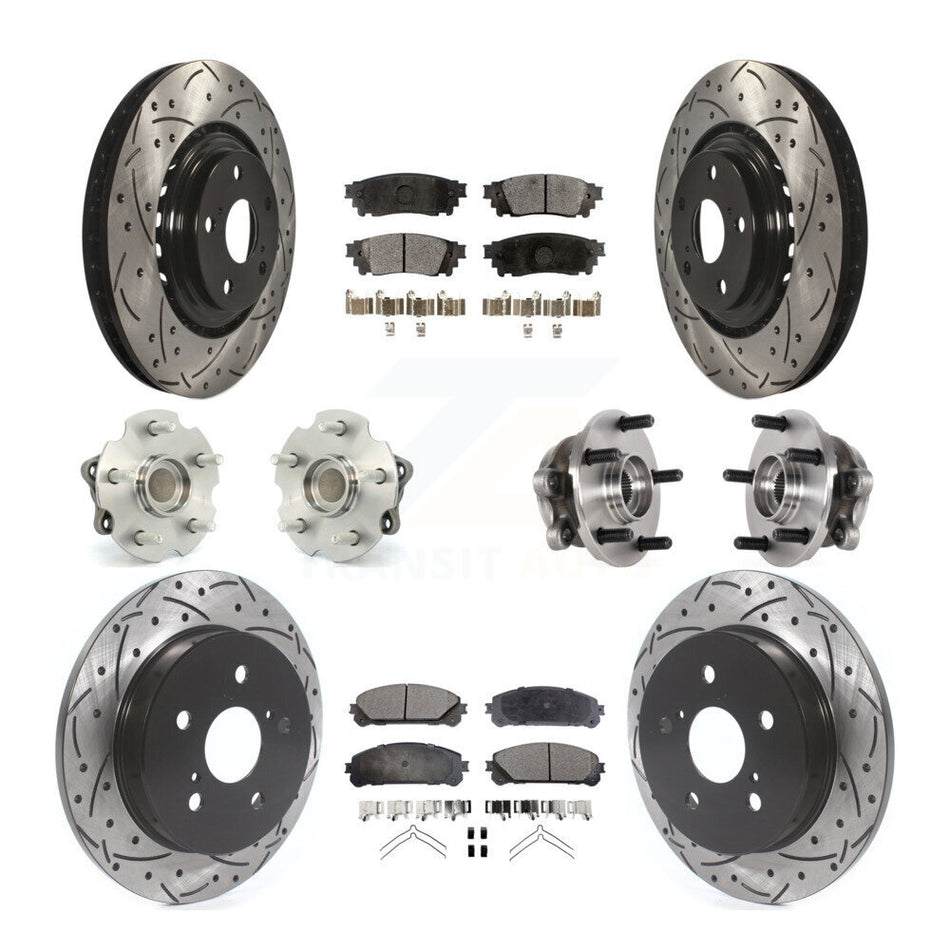 Front Rear Hub Bearing Coat Brake Rotor Pads Kit (10Pc) For Lexus NX300 NX200t NX300h FWD KBB-125713