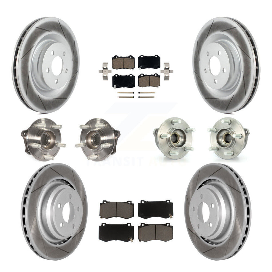 Front Rear Hub Bearing Coated Brake Rotor And Pad Kit (10Pc) For Dodge Challenger Charger KBB-125781
