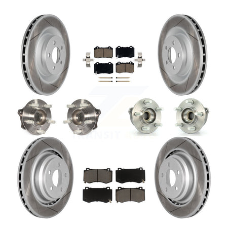 Front Rear Hub Bearing Coated Brake Rotor And Pad Kit (10Pc) For Dodge Challenger Charger KBB-125783