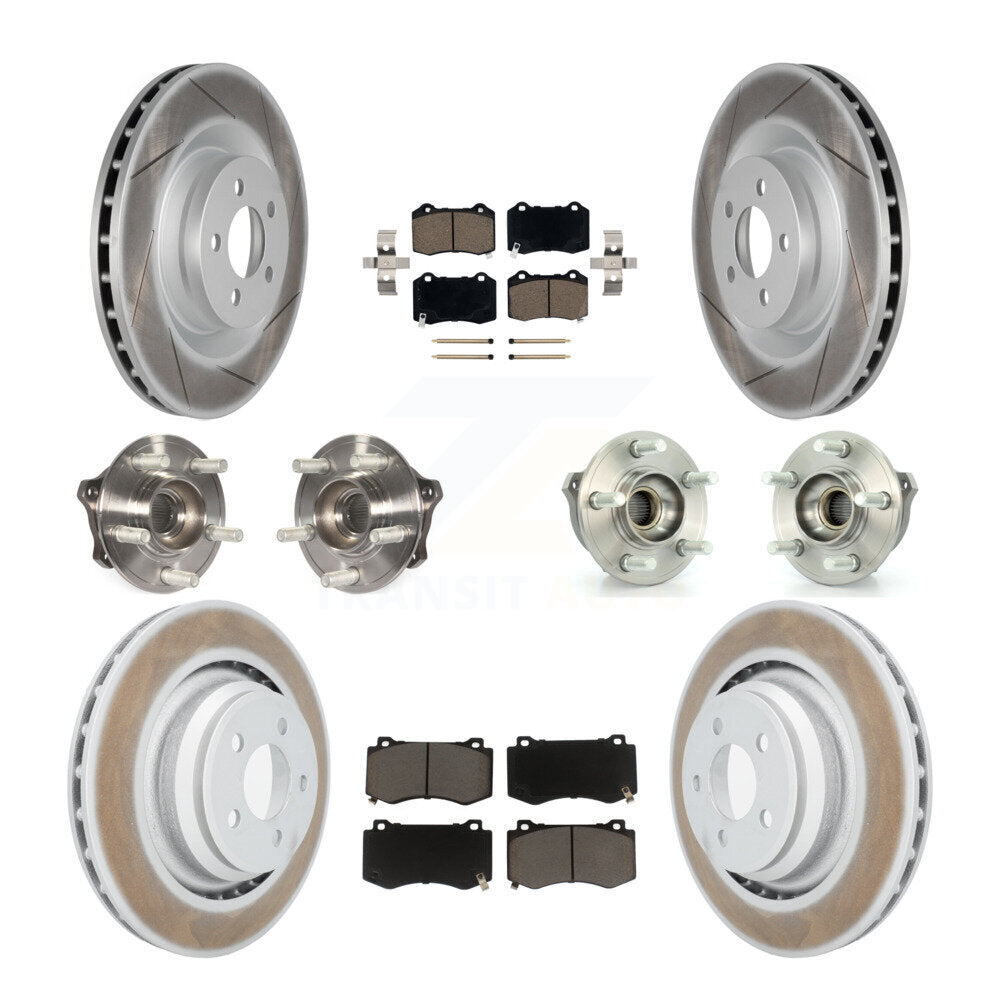 Front Rear Hub Bearing Coated Brake Rotor And Pad Kit (10Pc) For Dodge Challenger Charger KBB-125784