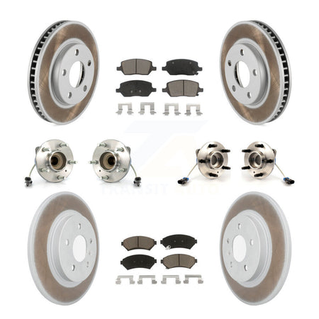 Front Rear Hub Bearing Coat Brake Rotor Pads Kit (10Pc) For Pontiac Montana 3 Hole Flange KBB-125816