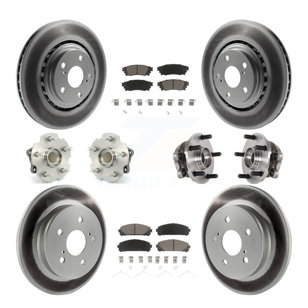 Front Rear Hub Bearing Coat Brake Rotor Pads Kit (10Pc) For Lexus NX300 NX200t NX300h FWD KBB-125841