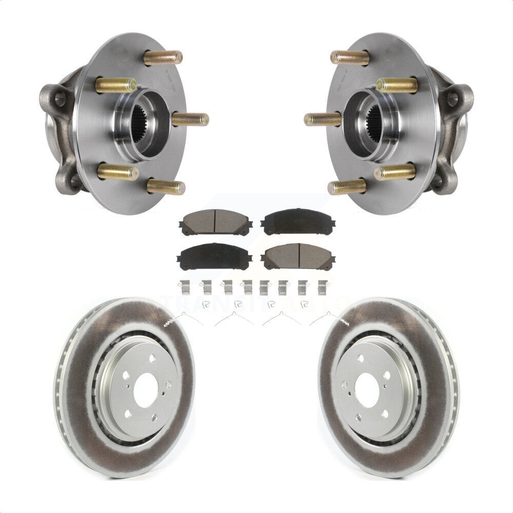 Front Hub Bearing Assembly Coat Brake Rotor Pad Kit For Lexus RX350 RX450h RX350L RX450hL KBB-125856
