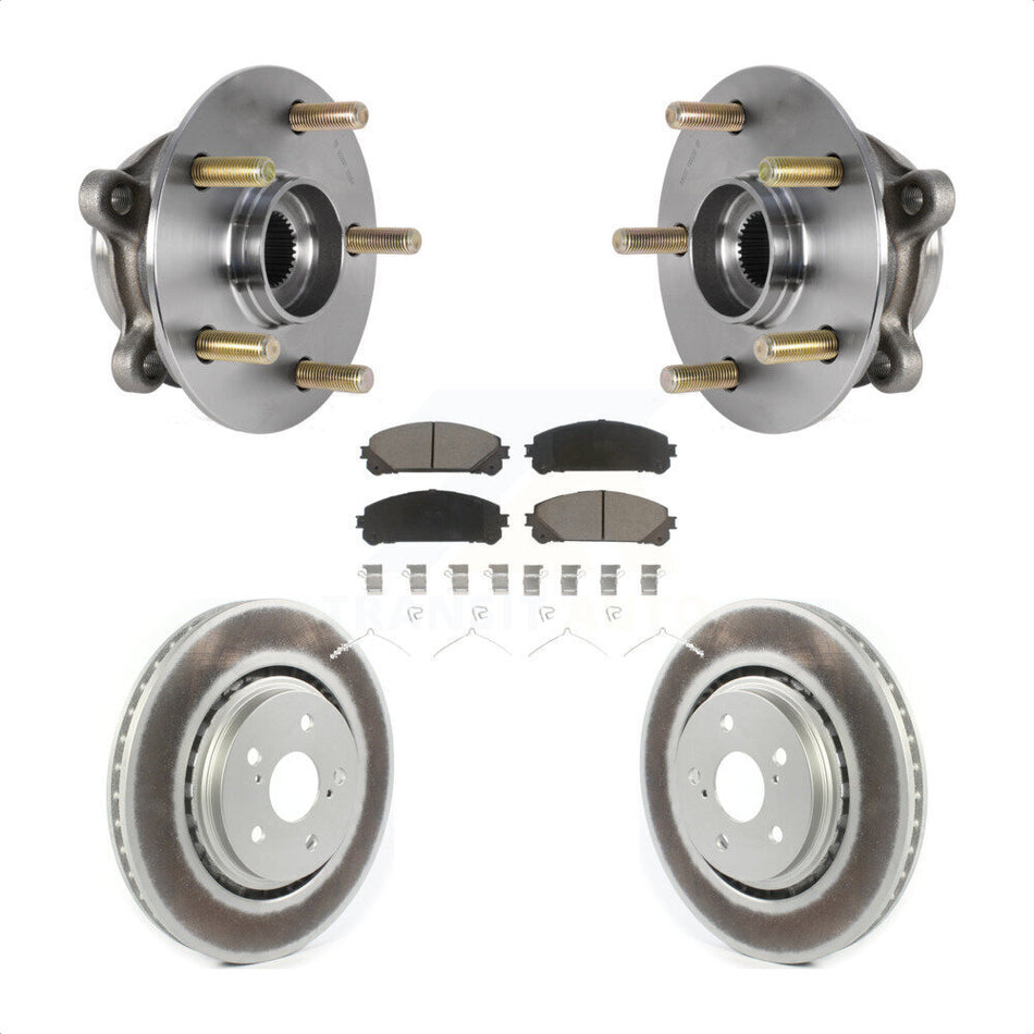 Front Hub Bearing Assembly Coat Brake Rotor Pad Kit For Lexus RX350 RX450h RX350L RX450hL KBB-125856