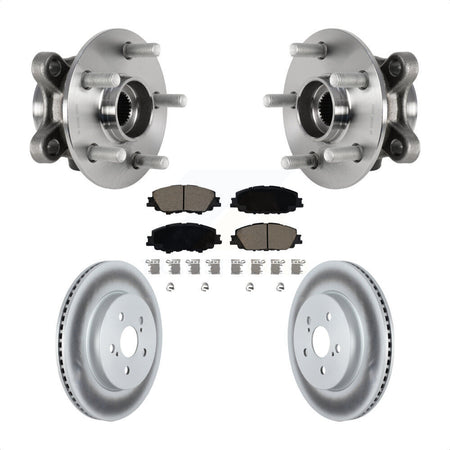 Front Hub Bearing Assembly Coated Disc Brake Rotor Pad Kit For Toyota Corolla Prius Prime KBB-125861